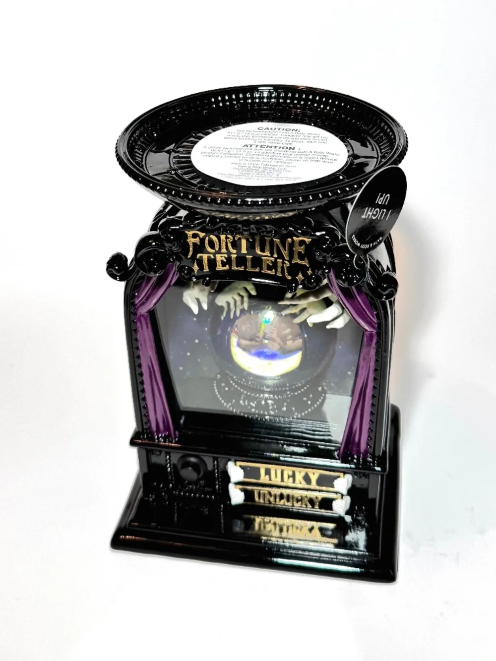 Light-up Glow-in-the-Dark FORTUNE TELLING 3-Wick Candle Holder